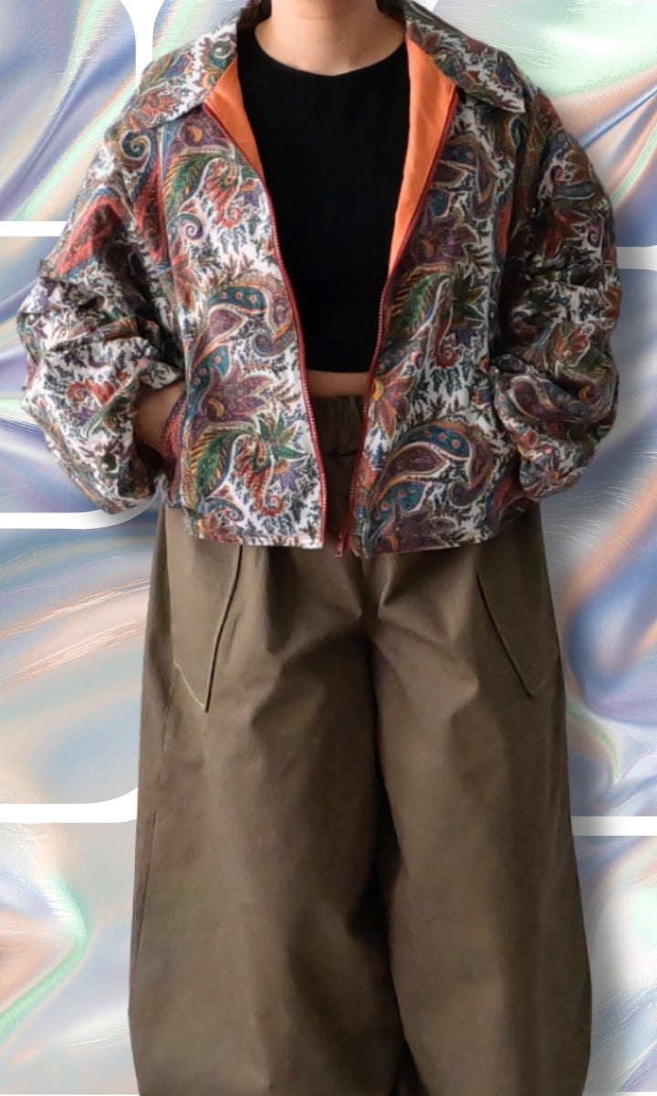 Veste légère motif cachemire reworked