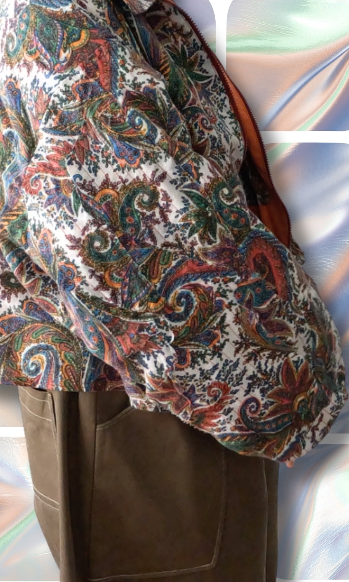 Veste légère motif cachemire reworked