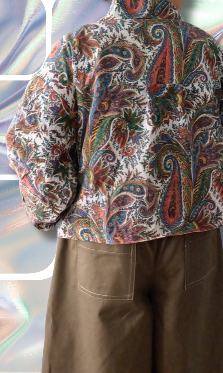 Veste légère motif cachemire reworked