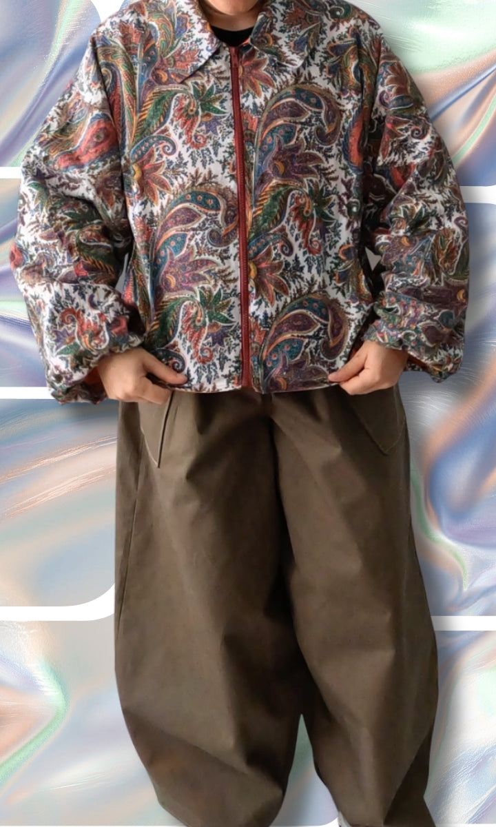 Veste légère motif cachemire reworked