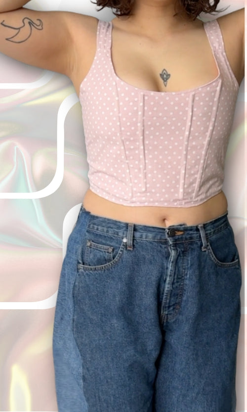 Corset à pois