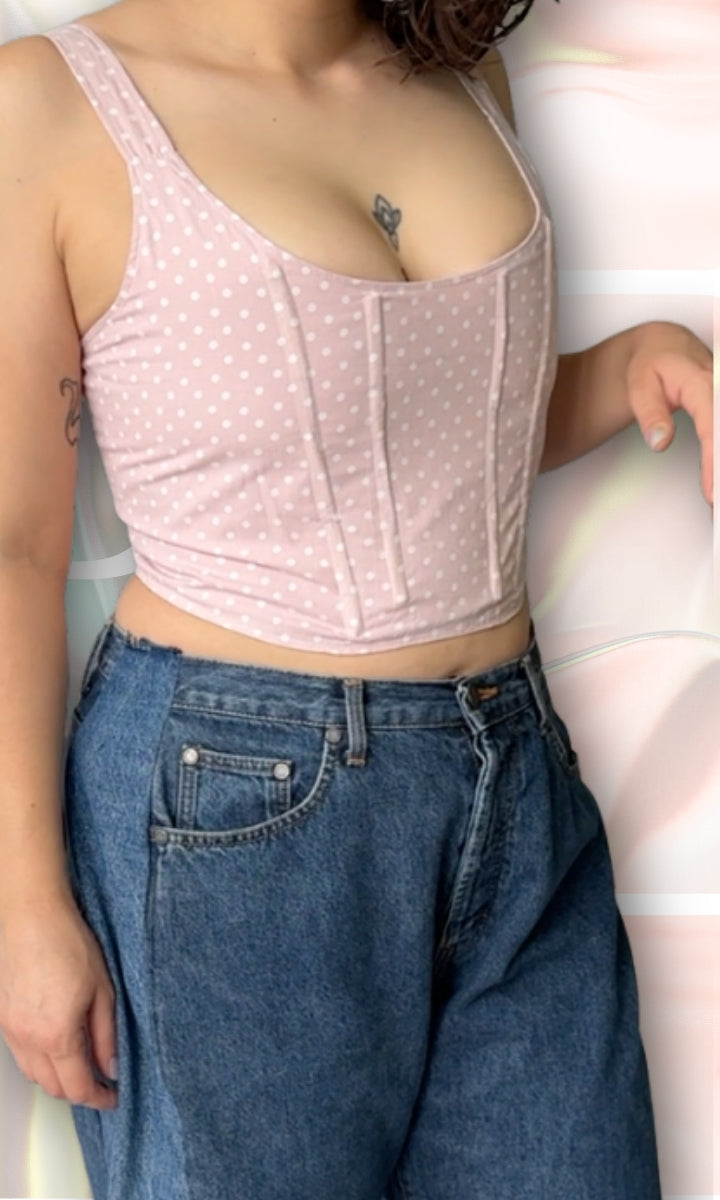Corset à pois
