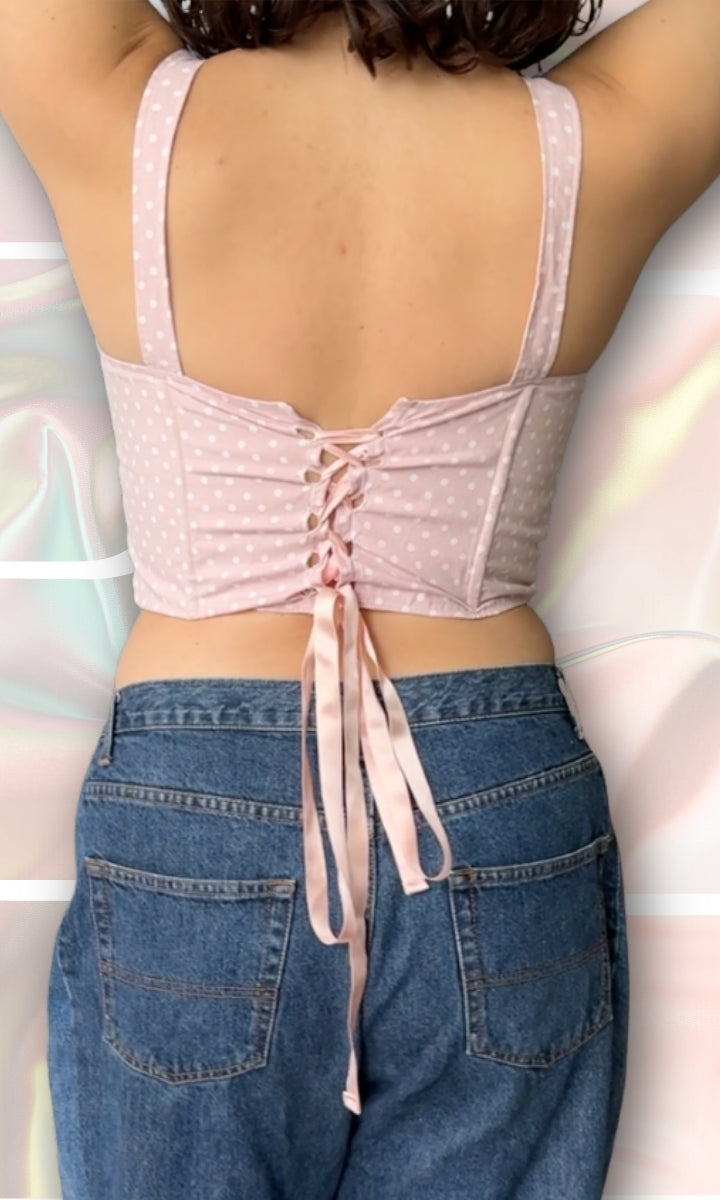 Corset à pois